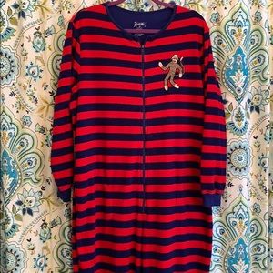 Sock Monkey Adult Onsie